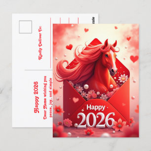 Year of the Horse 2026 Postcard