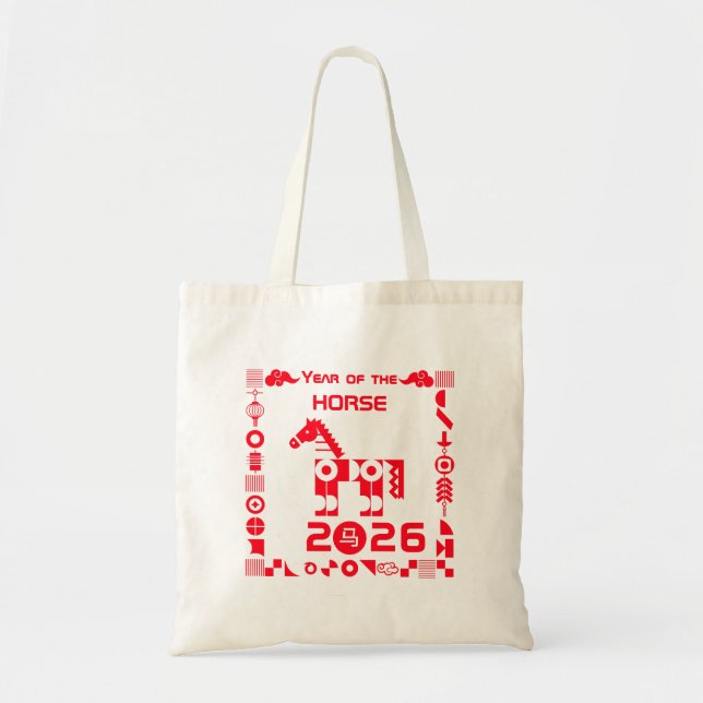Year of the Horse 2026 Tote Bag (Front)
