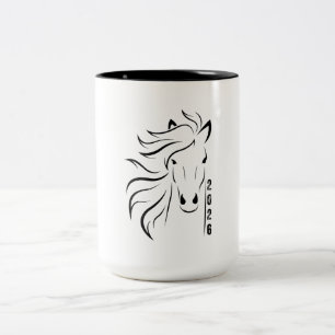 Year of the Horse 2026 Two-Tone Coffee Mug