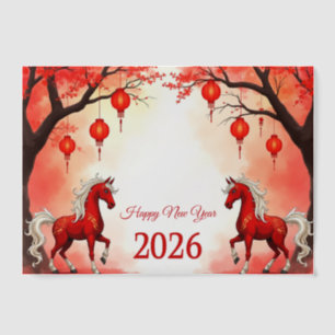 Year of the Horse 2026 Vellum Invitations