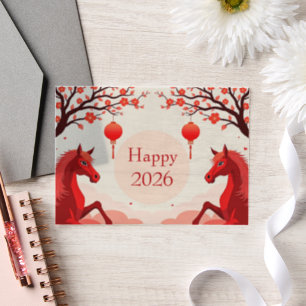 Year of the Horse 2026 Vellum Invitations