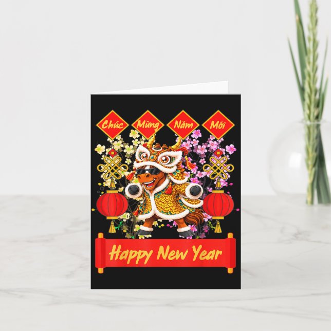 Year Of The Horse 2026 Vietnamese Lunar New Year 2 Card (Front)