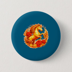 Year Of The Horse Chinese Lunar Zodiac Astrology A 6 Cm Round Badge