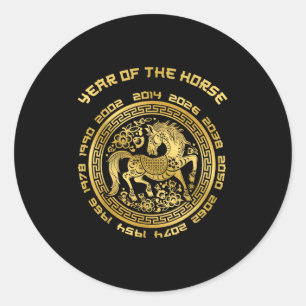 Year Of The Horse Chinese Zodiac Chinese New Year Classic Round Sticker