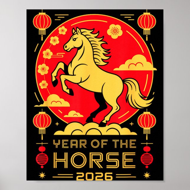 Year Of The Horse – Chinese Zodiac New Year 2026  Poster (Front)