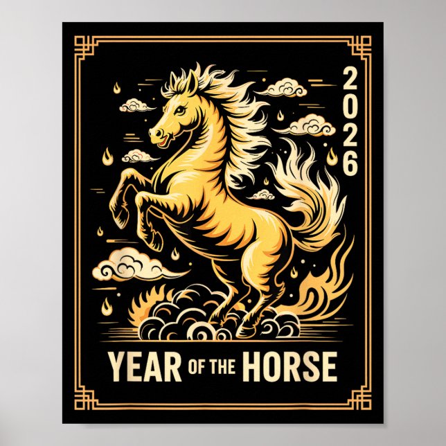 Year Of The Horse – Chinese Zodiac New Year 2026  Poster (Front)