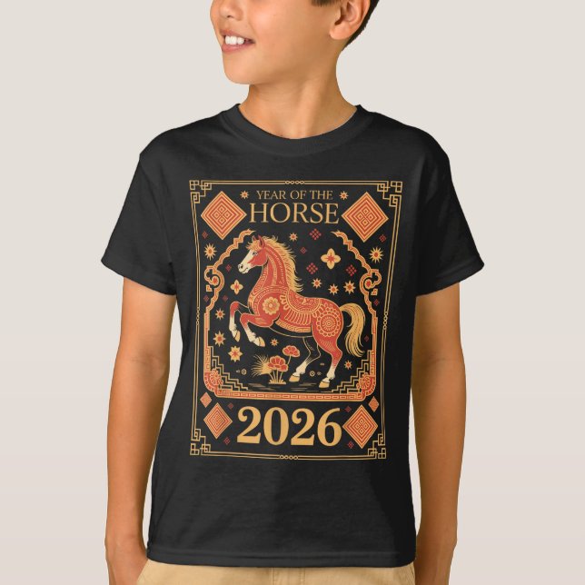 Year Of The Horse – Chinese Zodiac New Year 2026  T-Shirt (Front)