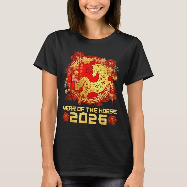 Year Of The Horse Happy Chinese Lunar New Year 202 T-Shirt (Front)