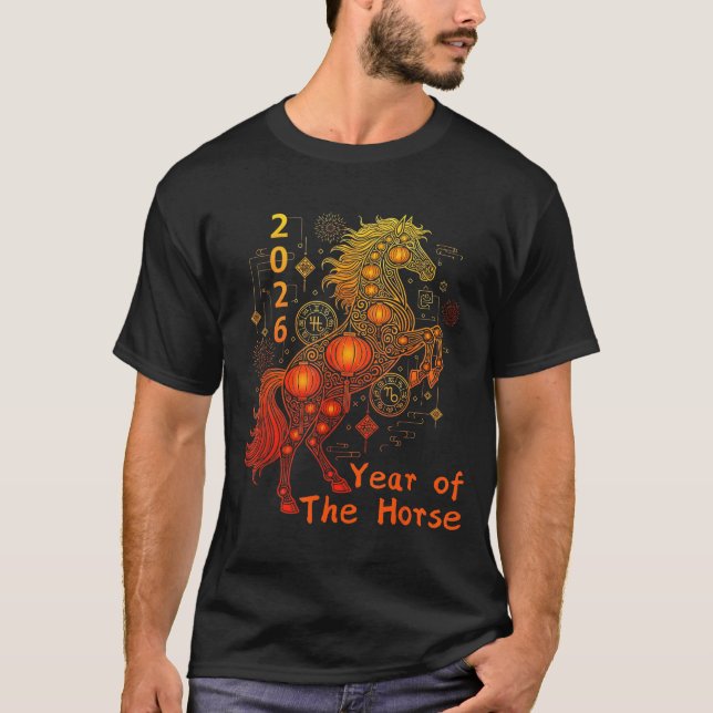 Year Of The Horse Happy Chinese Lunar New Year 202 T-Shirt (Front)