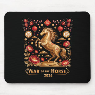 Year Of The Horse Happy New Year 2026 Mouse Pad