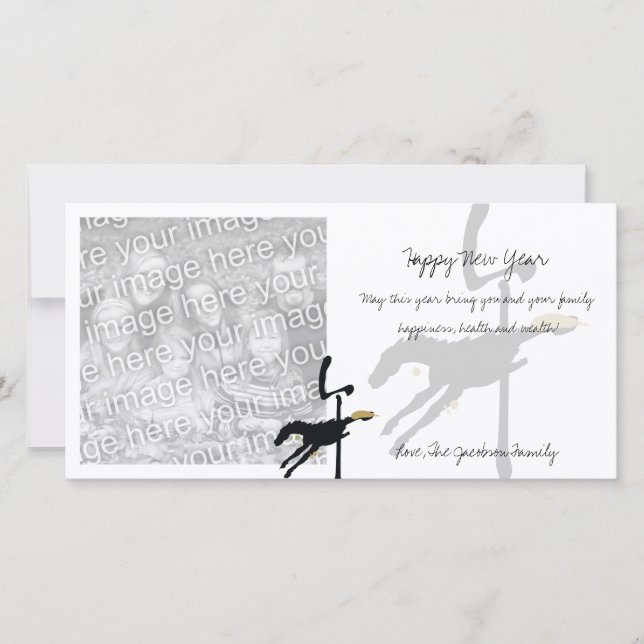 Year of the Horse New Year's Photo Cards (Front)