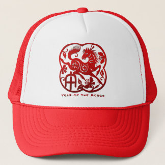 Year of The Horse Papercut Trucker Hat