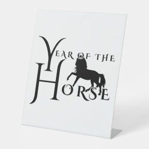 Year of the horse pedestal sign