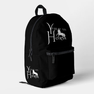 Year of the horse printed backpack