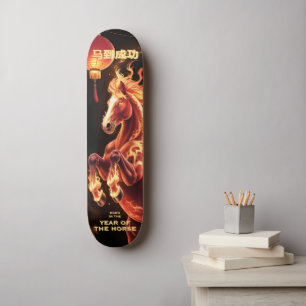 Year of the Lucky Horse • Fire Run Chinese Zodiac Skateboard