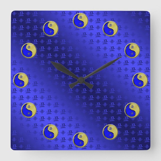 Year of the Metal Ox Square Wall Clock (Front)