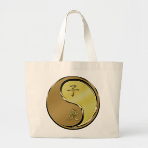Year of the Metal Rat Large Tote Bag