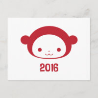 Year of the Monkey 2016 Postcard