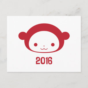 Year of the Monkey 2016 Postcard