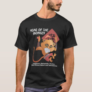 Year Of The Monkey Chinese Zodiac Lunar New Year M T-Shirt