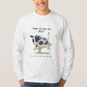 Year of the Ox 2021 Cute Zodiac Animal T-Shirt