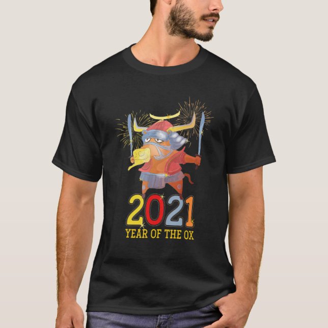 Year Of The Ox 2021 - Funny Happy Chinese New Year T-Shirt (Front)