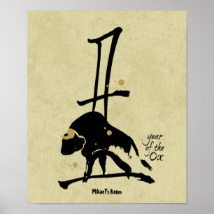 Year of the Ox - Chinese Zodiac Poster