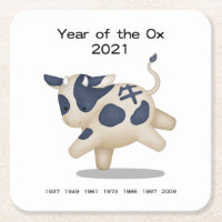 Year of the Ox Cute Zodiac Animal 2021