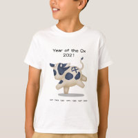 Year of the Ox Cute Zodiac Animal 2021