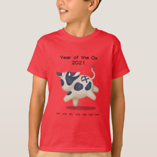 Year of the Ox Cute Zodiac Animal 2021 T-Shirt