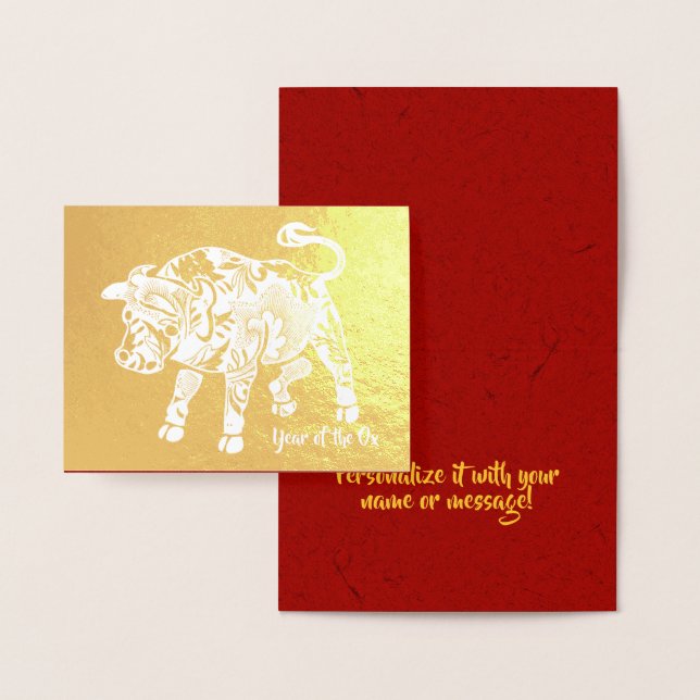 Year Of The Ox Foil Card (Display)