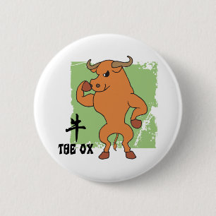 Year of The Ox Gift 6 Cm Round Badge