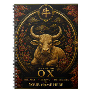 Year of the Ox Personalised Zodiac Notebook