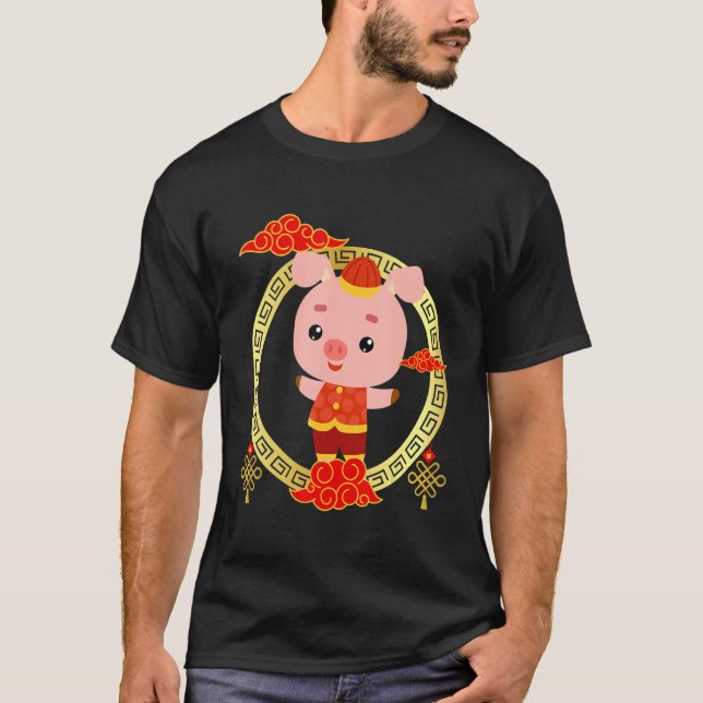 Year Of The Pig Chinese New Year 2022 Kids Toddler T-Shirt (Front)