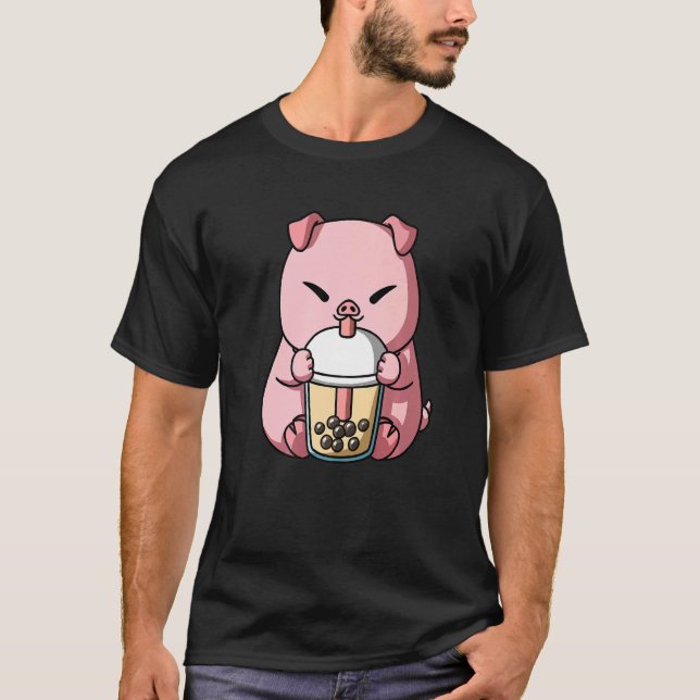 Year of the Pig Chinese New Year Boba Tea Bubble T T-Shirt (Front)