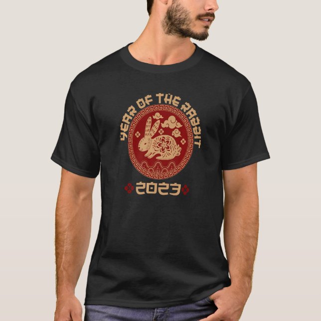Year of The Rabbit 2023 Chinese Zodiac Animal Sign T-Shirt (Front)