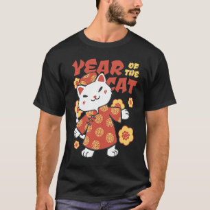 Year of the Rabbit Cat Chinese Zodiac New Year Cos T-Shirt