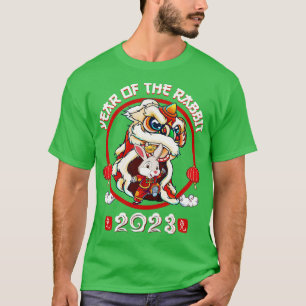 Year Of The Rabbit Chinese New Year 2023 Lion Danc T-Shirt