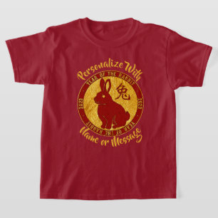 Year Of The Rabbit Faux Gold T-Shirt