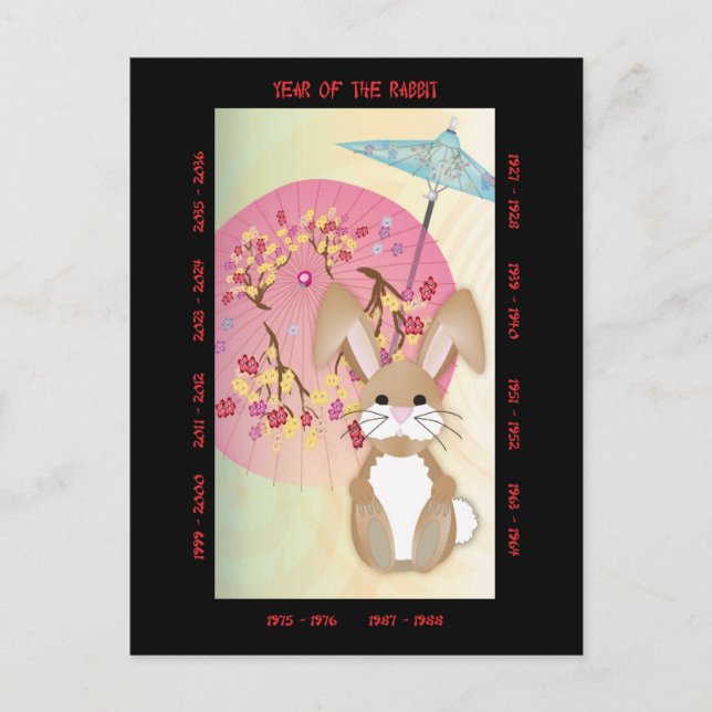 Year of the Rabbit Holiday Postcard (Front)