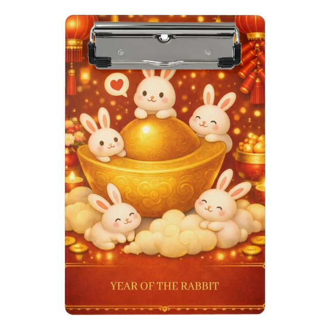 Year of the rabbit mini clipboard (Front)