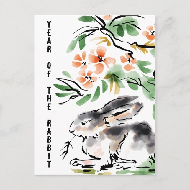 Year of The Rabbit  Postcard (Front)