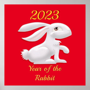 Year of the Rabbit Square Poster