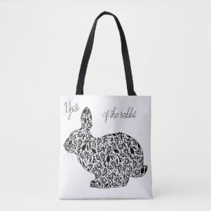 YEAR OF THE RABBIT TOTE BAG  TWO SIDED