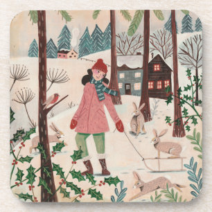 Year of the rabbit woman in the snow coaster