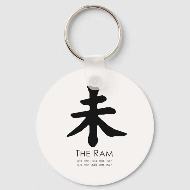 Year of the Ram Key Ring (Front)