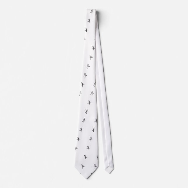 Year of the Ram / Sheep Chinese Lettering Tie (Front)