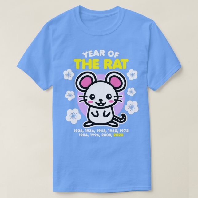 Year of the Rat 2020 Happy Chinese Zodiac New Year T-Shirt (Design Front)