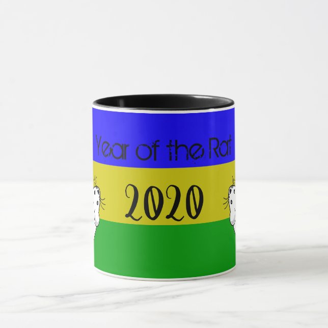 Year of the Rat 2020 Mouse with Text Mug (Center)