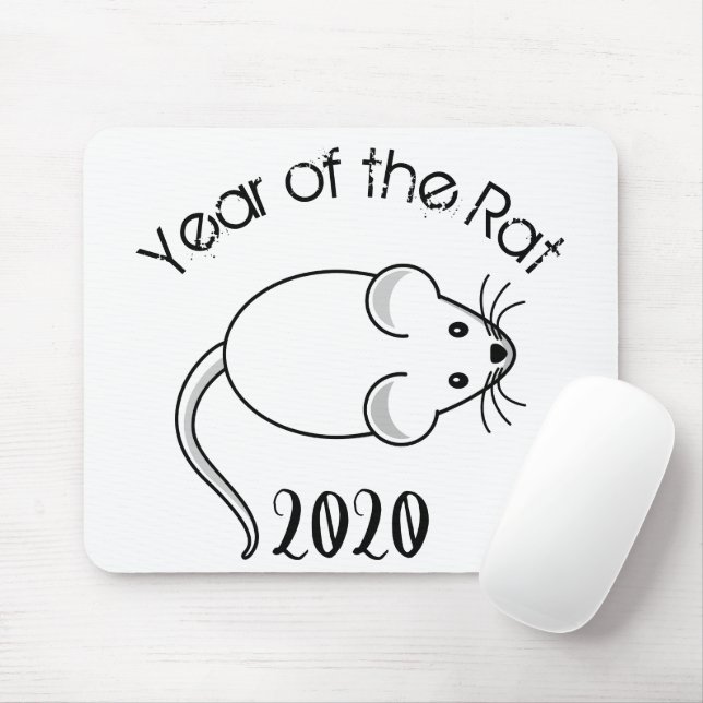 Year of the Rat 2020 Mouse with Text Pad (With Mouse)